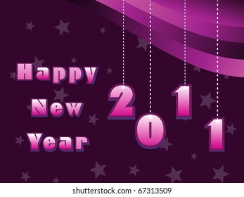 abstract stylish background for new year 2011