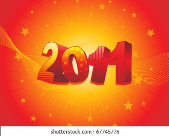 abstract stylish background for new year 2011