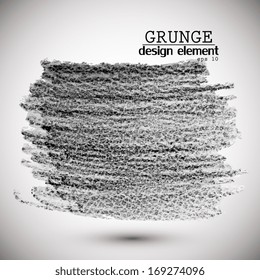 Abstract stylish background  painted charcoal. Vector illustration 