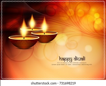 Abstract stylish beautiful Happy Diwali background