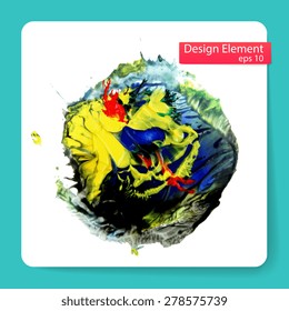 Abstract stylish Blob acrylic paint. Vector illustration 