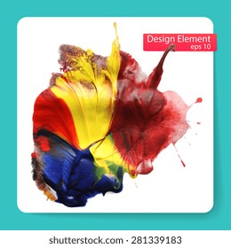 Abstract stylish Blob acrylic paint. Vector illustration 