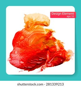 Abstract stylish Blob acrylic paint. Vector illustration 