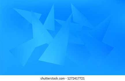 Abstract Stylish Blue Background with Several Colorful Gradient Triangles. Vector illustration, EPS 10. Realistic and 3D.