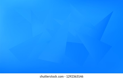 Abstract Stylish Blue Background with Several Colorful Gradient Triangles. Vector illustration, EPS 10. Realistic and 3D.