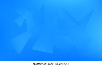Abstract Stylish Blue Background with Several Colorful Gradient Triangles. Vector illustration, EPS 10. Realistic and 3D.