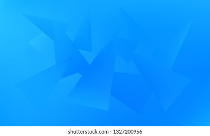 Abstract Stylish Blue Background with Several Colorful Gradient Triangles. Vector illustration, EPS 10. Realistic and 3D.