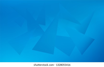 Abstract Stylish Blue Background with Several Colorful Gradient Triangles. Vector illustration, EPS 10. Realistic and 3D.