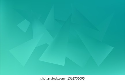Abstract Stylish Blue Background with Several Colorful Gradient Triangles. Vector illustration, EPS 10. Realistic and 3D.