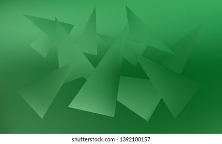Abstract Stylish Blue Background with Several Colorful Gradient Triangles. Vector illustration, EPS 10. Realistic and 3D.