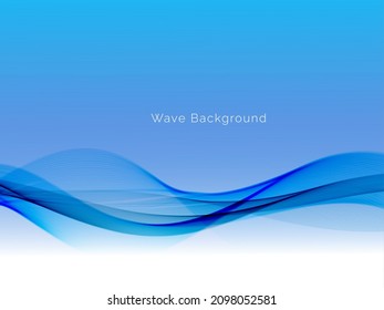 Abstract stylish blue curve gradient wave background vector