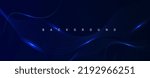 abstract stylish blue glossy wave line flow design dark background vector