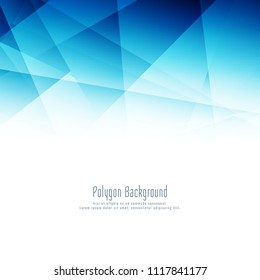Abstract stylish blue polygon design background