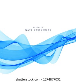 Abstract stylish blue wave background