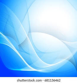 Abstract stylish blue wave background