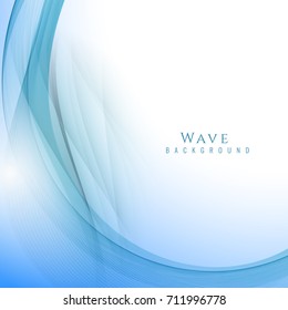 Abstract stylish blue wave background