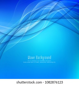 Abstract stylish blue wave design background