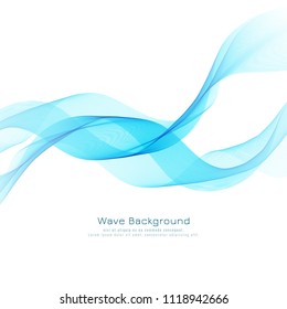 Abstract stylish blue wave design vector background