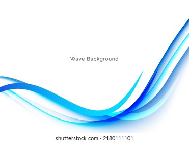 abstract stylish blue wave design background vector