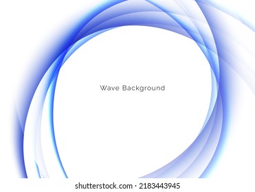 abstract stylish blue wave design background vector