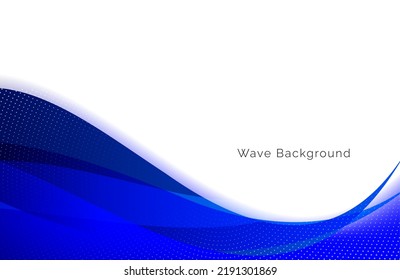 vector de fondo de diseño de onda azul con estilo abstracto