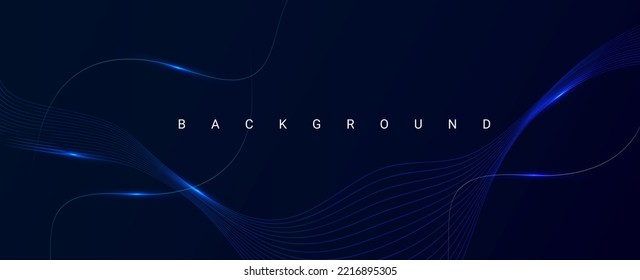 vector de fondo de diseño de onda azul con estilo abstracto