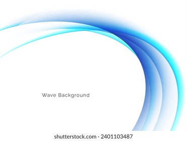 abstract stylish blue wave design background vector