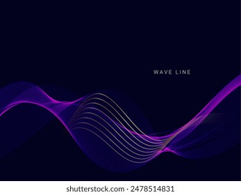 abstract stylish blue wave design background vector