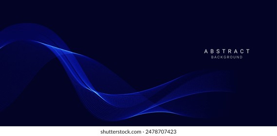 abstract stylish blue wave design background vector