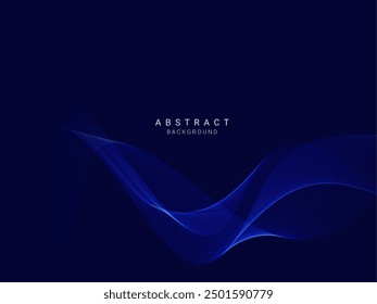 Vector de fondo de diseño de onda azul con estilo abstracto