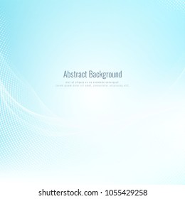 Abstract stylish blue wave modern background