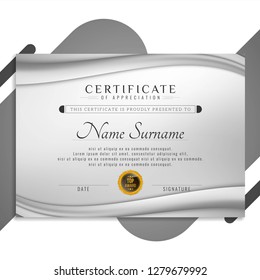 Abstract stylish Certificate design presentation