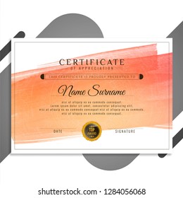 Abstract stylish Certificate design presentation