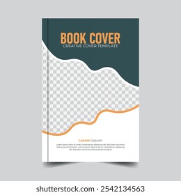 Abstract stylish and colorful book cover, new annual report, print-ready business cover design, book cover design editable file print-ready, company profile
