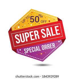 Abstract stylish colorful sale banner design. vector illustration.