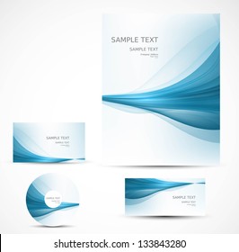 Abstract stylish colorful wave template art vector illustration