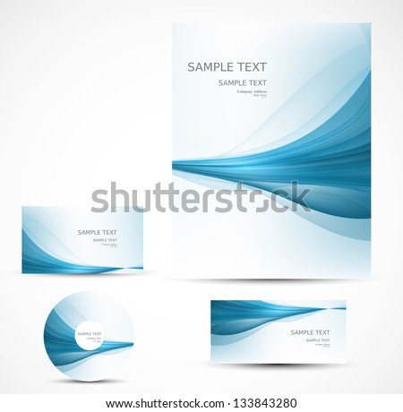 Abstract stylish colorful wave template art vector illustration