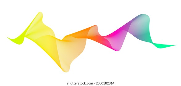 Abstract stylish design with trendy rainbow wave background for design brochure, website, flyer. Vector illustration.