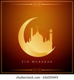 Abstract stylish Eid Mubarak background