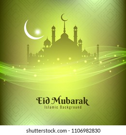 Abstract stylish Eid Mubarak festival background vector design