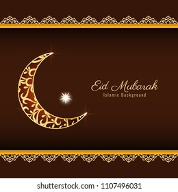 Abstract stylish Eid Mubarak religious background design