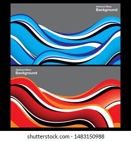 Abstract Stylish Elegant Blue And Red Wave Background Vector