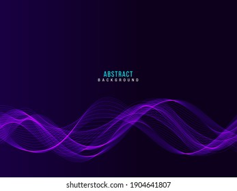 Abstract stylish elegant smooth dynamic dark wave background