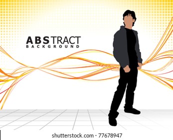 abstract stylish fashion silhouette with background vector illustration