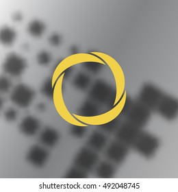 Abstract stylish flat vector logotype template illustration