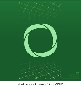 Abstract stylish flat vector logotype template illustration