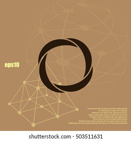 Abstract stylish flat vector logotype template illustration
