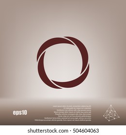 Abstract stylish flat vector logotype template illustration