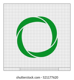 Abstract stylish flat vector logotype template illustration