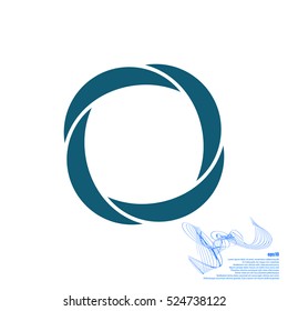 Abstract stylish flat vector logotype template illustration